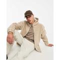 adidas Originals Trefoil Essentials polarfleece full zip in beige-Neutral