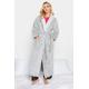 Pixiegirl Grey Soft Touch Contrast Maxi Dressing Gown 6-8 Pixiegirl | Petite Women's Dressing Gowns