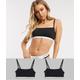 Calvin Klein CK One Cotton 2 pack unlined bralette in black