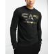 Emporio Armani EA7 oversized logo sweatshirt in black