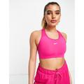Nike Training Swoosh Dri-FIT medium support sports bra in hot pink
