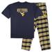 Men's Profile Navy West Virginia Mountaineers Big & Tall 2-Pack T-Shirt Flannel Pants Set