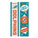 Miami Dolphins 47" Double Sided Christmas Leaner Fan Sign