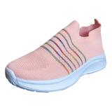 nsendm Female Shoes Adult Women s Casual Flip Flops Tennis Walking Shoes Fly Woven Breathable Fashion Sport Women Casual Shoes Size 13 Pink 7.5