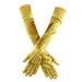 ASFGIMUJ Winter Gloves Women Long Satin Finger Gloves Elbow Length 1920S Opera Bridal Dance Gloves Football Gloves