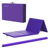 BalanceFrom Fitness All-Purpose Gymnastics Mat & Balance Beam Purple