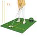 Costway 5 x 4 FT Golf Hitting Mat Artificial Indoor Outdoor Turf Golf Training Mat 27 mm