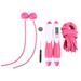 Electronic Counting Jump Rope Skipping Rope Fitness Workout Weight Bearing Sports Accessories for Gym Training Game (White + Pin