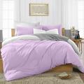 King/Cal King Size Microfiber Duvet Cover Reversible Ultra Soft & Breathable 3 Piece Luxury Soft Wrinkle Free Cooling Sheet (1 Duvet Cover with 2 Pillowcases Lilac)