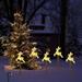 Herrnalise ChristmasReindeer Pathway Lights Outdoor Solar Powered Walkway Lights Garden Pathway Marker Lights Set-of-5 Stick Lights Christmas Garden Decor