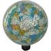 Mosaic Glass Gazing Globe - Decorative Glass Gazing Globe//Sphere Lawn Ornament For Gardens (10 Inch Blue/Yellow)