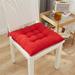 LTTVQM Outdoor Chair Cushions Patio Furniture Floor Cushions 16 x 16 Inch Square Seat Back Tufted Cushion Dining Chairs Pads Red