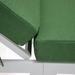 LeisureMod Chelsea White Aluminum Chaise Lounge Chair With Cushions Set of 2 Green