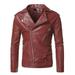 Mens Vintage Faux Leather Biker Jackets Big and Tall Motorcycle Lightweight Pu Leather Racer Bomber Jackets