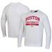 Men's Under Armour White Boston University Athletics All Day Fleece Pullover Sweatshirt