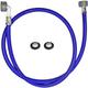 Universal Washing Machine Fill Hose 1.5m Cold Inlet Pipe + 2 Washer Filter Mesh - Spares2go