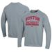 Men's Under Armour Gray Boston University Swimming & Diving All Day Fleece Pullover Sweatshirt