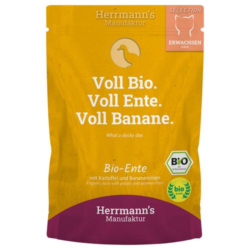 20x 100g Herrmann's Bio-Selection Bio-Ente mit Bio-Kartoffeln & Bio-Bananenchips Katzenfutter nass