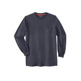 Men's Big & Tall Heavyweight Crewneck Long-Sleeve Pocket T-Shirt by Boulder Creek in Carbon (Size 9XL)
