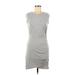 Lea & Viola Casual Dress - Mini Scoop Neck Sleeveless: Gray Dresses - Women's Size Medium