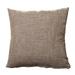 Solid Color Pillowcase Linen Solid Plain Color Sofa Farmhouse Natural Decor Burlap Pillowcase Khaki 55*55cm