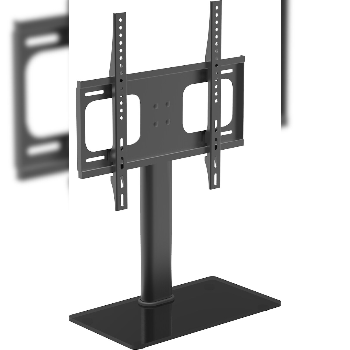 Ebuy24 B-TTS 400 Fernsehtisch mit Glasfuss Schwarz. Image