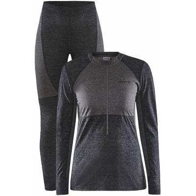 CRAFT Damen Unterwäsche Set CORE WOOL MIX SET W, Größe XXL in Schwarz