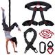 DASKING Heavy Bungee Resistance Band Set Gravity Yoga Bungee Cord Resistance Belt Set 4D Bungee Dance Rope Workout Fitness Home Gym Professional Training Equipment for Better Stretching(Black/50kg)