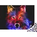 1000 Pieces Jigsaw Wolf Puzzle Adults Puzzles Jigsaw Standard Animal Puzzle Wooden Game Jigsaw Family Decoration Education Games Toys 1000pcs (75x50cm)
