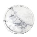 Natural Marble Tray, Round Marble Decorative Tray for Counter, Jewelry, Dresser, Bathroom, Kitchen White Round Tray,Diameter 8 Inches(White)