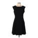 Calvin Klein Casual Dress - Fit & Flare: Black Dresses - Women's Size 10