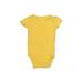 Carter's Short Sleeve Onesie: Yellow Polka Dots Bottoms - Size 3 Month