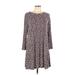 Old Navy Casual Dress - Mini Crew Neck 3/4 sleeves: Burgundy Dresses - Women's Size Large