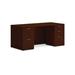 HON Mod Double Pedestal Desk Wood/Metal in Brown/Gray | 29 H x 66 W x 30 D in | Wayfair HLPLDS66PSTM1