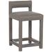 Vanguard Furniture Thom Filicia 25.5" Counter Stool Wood/Upholstered in White/Brown | 33.5 H x 19 W x 19.5 D in | Wayfair 9054-CS_154372_Brownstone