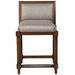 Vanguard Furniture Thom Filicia Solid Wood 25.5" Counter Stool Wood/Upholstered in Gray/Brown | 34.5 H x 19.5 W x 20.5 D in | Wayfair