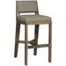 Vanguard Furniture Thom Filicia 32.5" Bar Stool Wood/Upholstered in White/Brown | 42 H x 19 W x 21.75 D in | Wayfair 9080-BS_154298_Brownstone