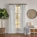 Etta Avenue™ Destini Drop Cloth Light Filtering Ring Top Tab Farmhouse Curtain w/ Valance 100% Cotton in White | 50" W x 95" L | Wayfair