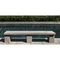 Campania International Biscayne Cast Stone Garden Outdoor Bench Stone/Concrete in Gray | Wayfair BE-132-GS