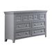 Lark Manor™ Crabill 7 - Drawer 56" W Solid Wood Double Dresser Wood in Gray | 36 H x 56 W x 16 D in | Wayfair 3A8AAB1E3837487889B969DC715008E7