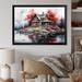 Red Barrel Studio® Red & Gray Lakeouse Majestic Retreat V On Canvas Print Plastic | 34 H x 44 W x 1.5 D in | Wayfair