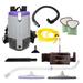 ProTeam Super Coach Pro 6 Warehouse Space Backpack Vacuum with Xover Multi-Surface Telescoping Wand Tool Kit, 20 inch JetSweep Floor Tool and Vac Station #107497