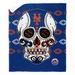 The Northwest Group New York Mets 50" x 60" Candy Skull Silk Touch Sherpa Throw Blanket