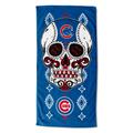 The Northwest Group Chicago Cubs 30" x 60" Candy Skull Printed Beach Towel