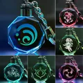 Genshin Impact Lampe en cristal de verre coloré porte-clés pendentif porte-clés jouets cadeaux
