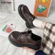 Oxford-Mocassins Vintage à Plateforme en Cuir Marron et Noir Chaussures à Lacets à la Mode pour