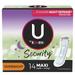 U by Kotex Security Maxi Feminine Pads with Wings Unscented (Pack of 10)