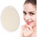 3pcs Loofa Sponge Pad Natural Loofah Sponge Exfoliating Body Scrubber Exfoliating Loofah Pads and Sponges for Bathing Organic Loofah with Flexible Fibers and Cotton Handle for Women and Men(white)