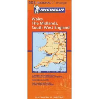 Michelin Map Great Britain: Wales, The Midlands, S...