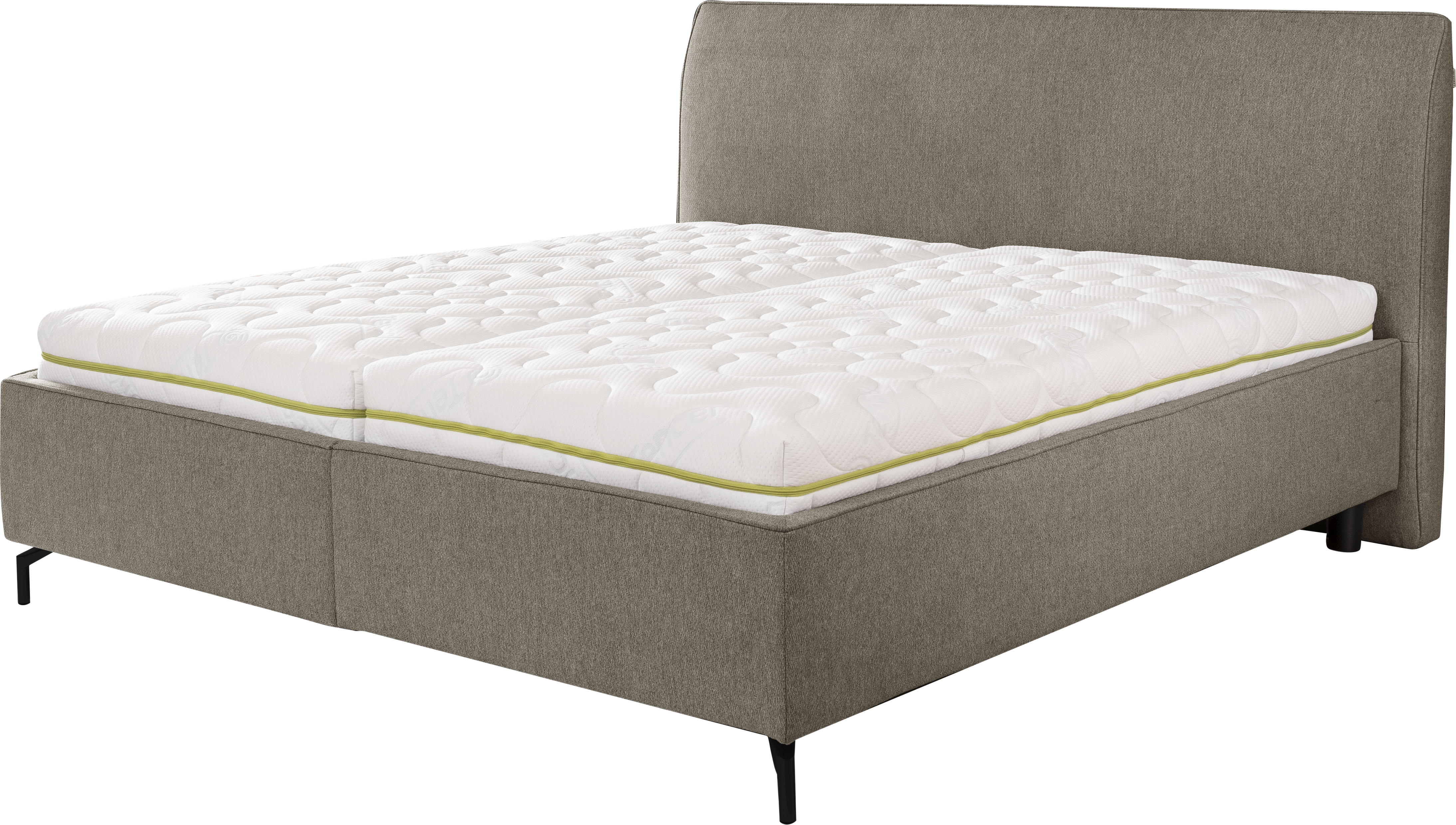 Stauraumbett ALINA "Serina Comfort", grau (beigegrau tcm 149), B:180cm L:219cm, Struktur fein TCM (100% Polyester), Betten, inkl. Lattenrost, diverse Ausführungen Image